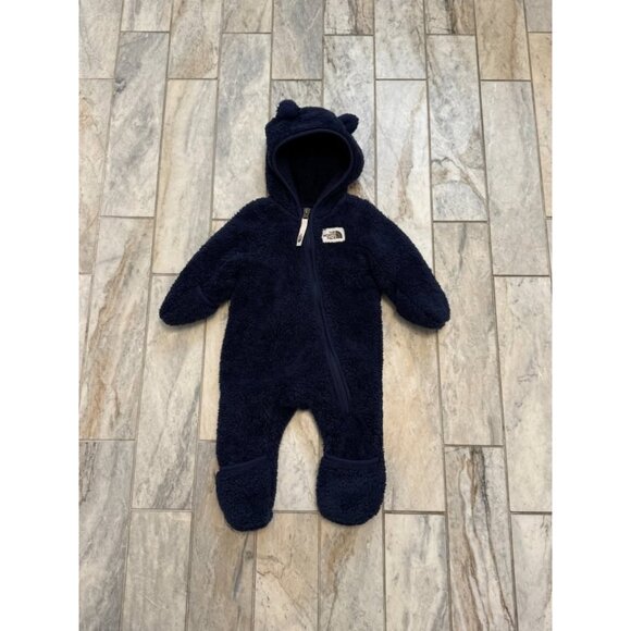 The North Face infant 3-6 months navy Warm Fleece 1pc Bunting coat UNISEX